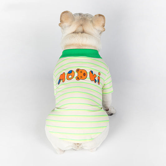 French Bulldog Summer Fluorescent Green Polo T-Shirt