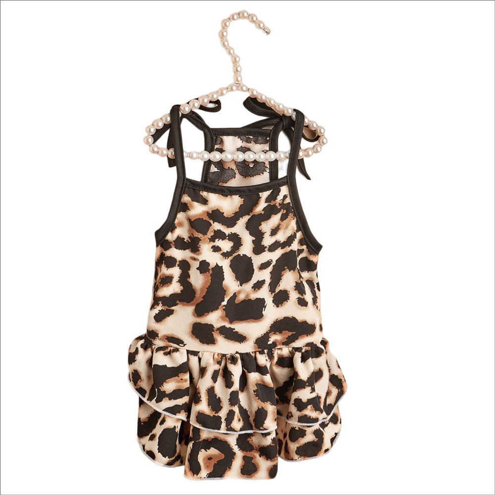Leopard Print Cat Princess Dress For Summer
