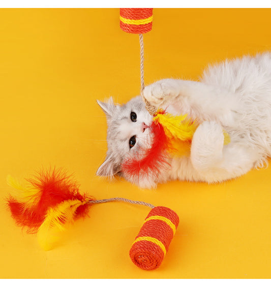 New Year Firecrackers Grinding Sticks Sisal Tease Cat Toys