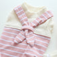 Pink Striped Lace Designer Dog Cat Couple Clothes
