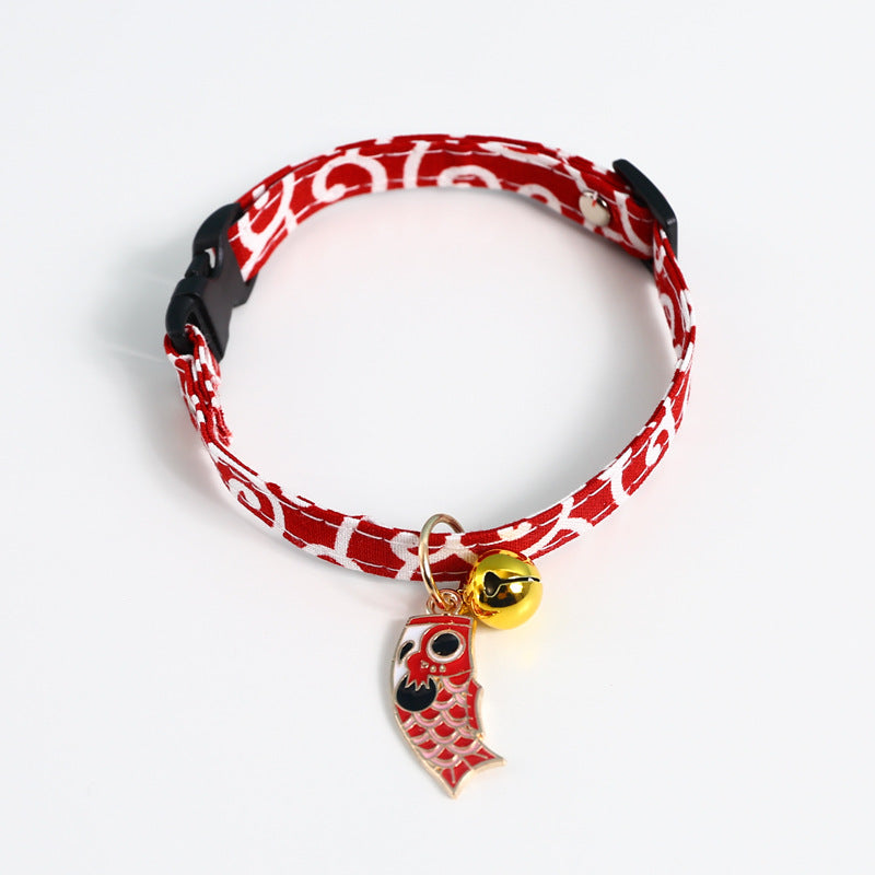 Koi Fish Pendant Japanese Design Dog Cat Collar