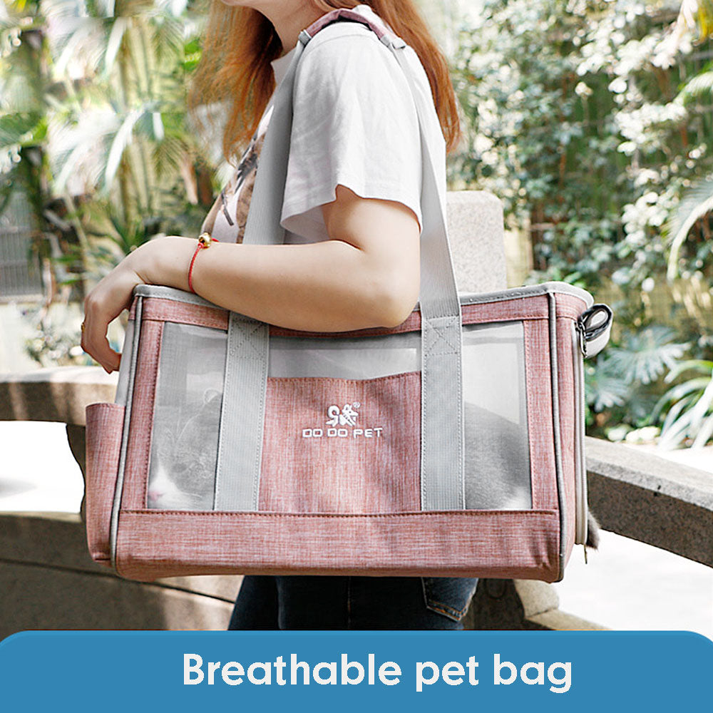 Portable Dog Carrier Bag Breathable Mesh Shoulder Bag