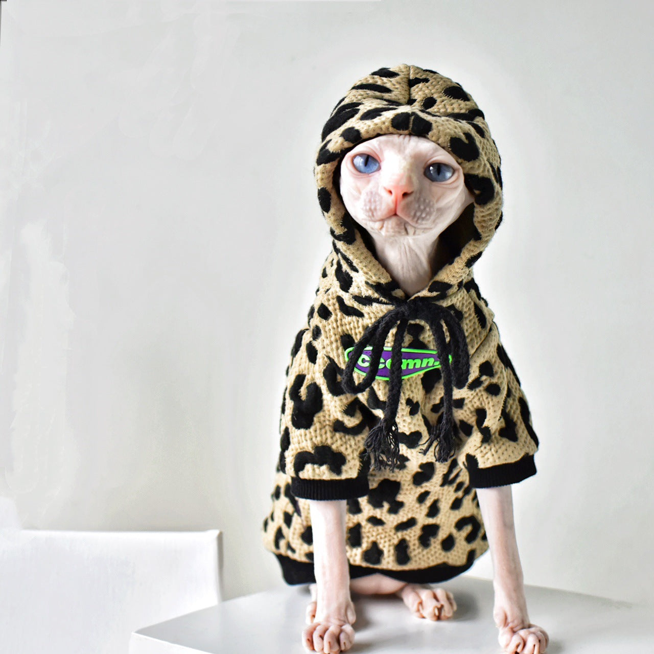 Camouflage Winter Warm Sweatshirt Leopard Cat Clothes