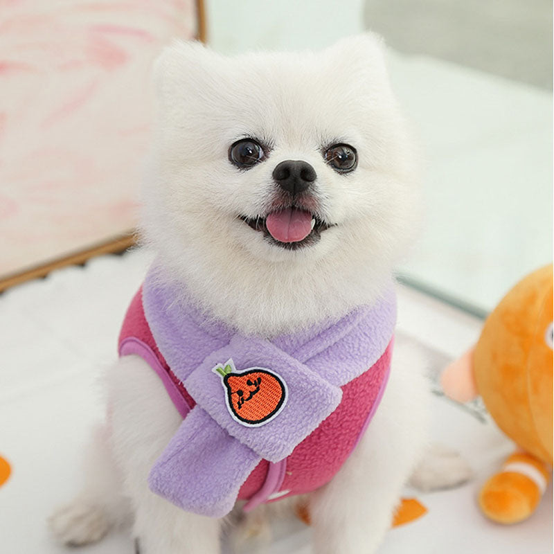 Winter Warm Pet Clothes With Scarf Cat Dog Shirts