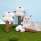 Corduroy Red Flower Cat Plush Toy With Catnip