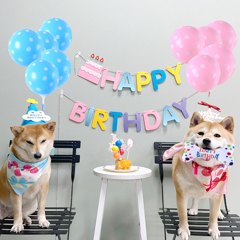 Dog Cat Birthday Party Decoration Set