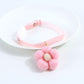 Handmade Velvet Felt Cartoon Pink Pet Collar