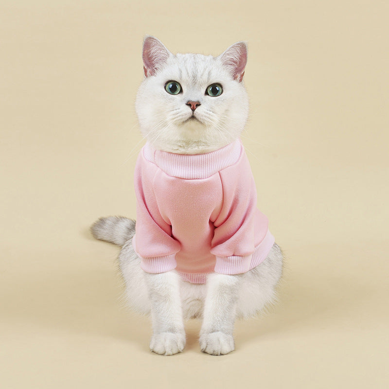 Autumn Solid Color Cashmere Dog Cat Sweatshirts