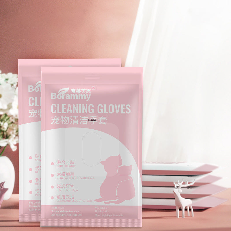 No Wash Spa Pet Grooming Disposable Gloves
