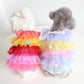 Color Block Graduated Mesh Pet Princess Dresses