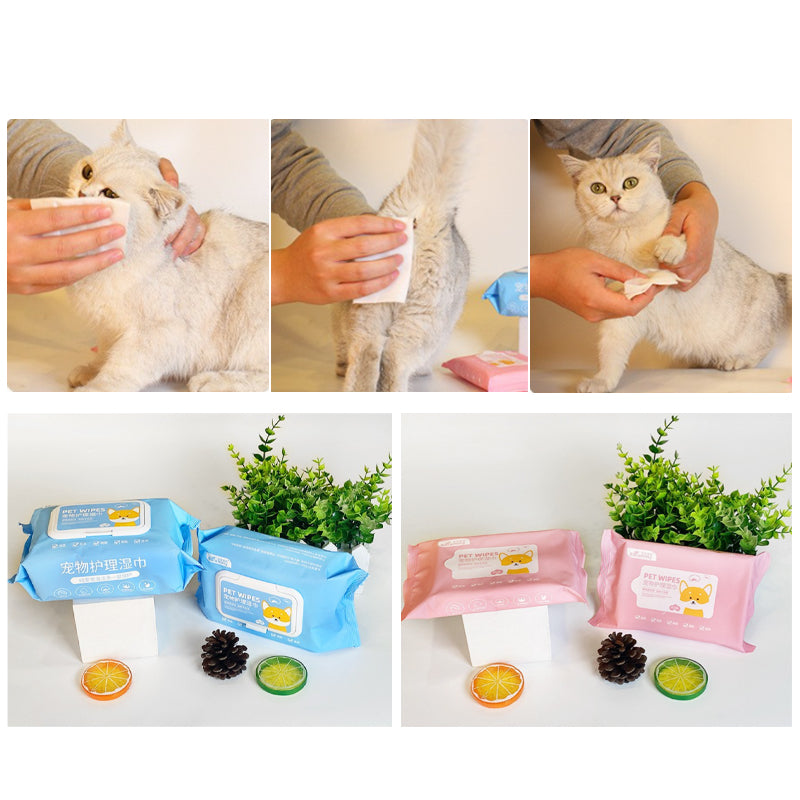 Dog Cat Cleansing Care Grooming Wet Tissue
