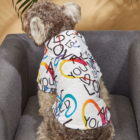 Trendy Letter Printed Hoodie For Dogs Cat