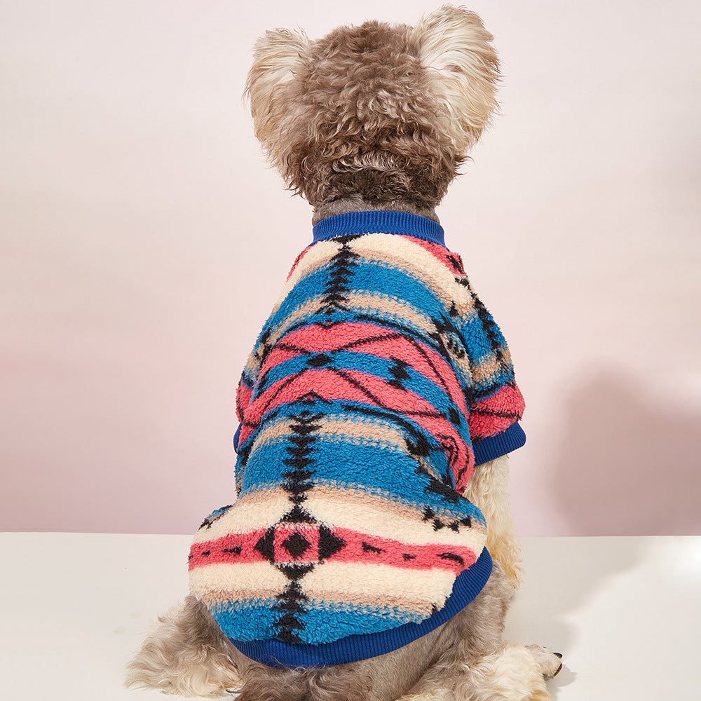 Autumn Winter Striped Knitted Dog Sweater