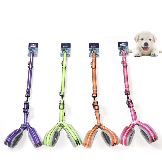 Reflective Designer Dog Harness Pet Leash Pulling Set