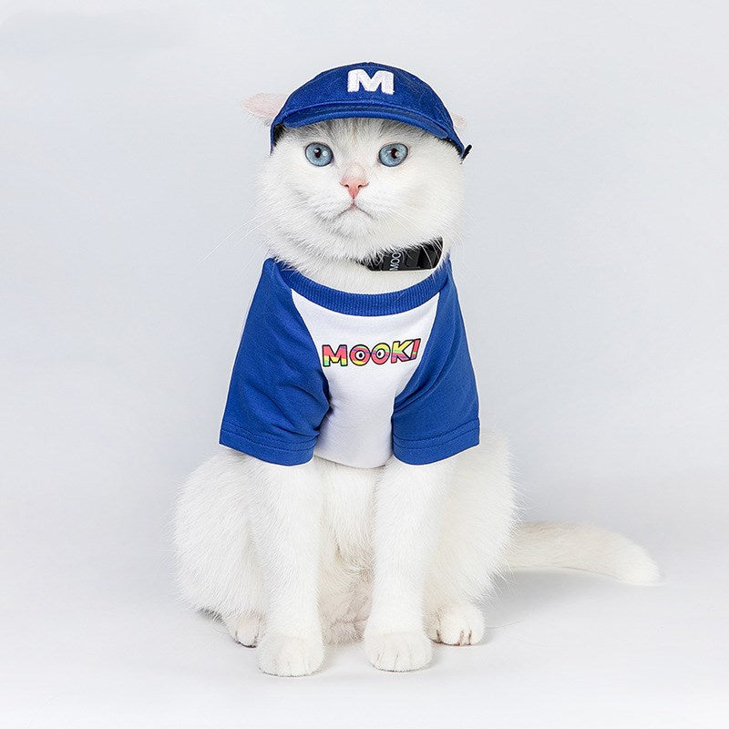 Fashion Adjustable Dog Cat Letter M Baseball Cap