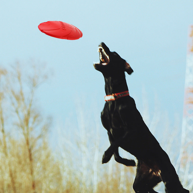 Rubber Flying Plate Frisbee Interactive Dog Toys