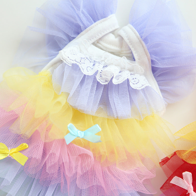 Color Block Graduated Mesh Pet Princess Dresses