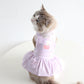 Summer Dog Cat Cherry Cotton Princess Dress