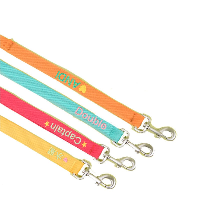 Embroidered Custom Name Traction Pet Leash