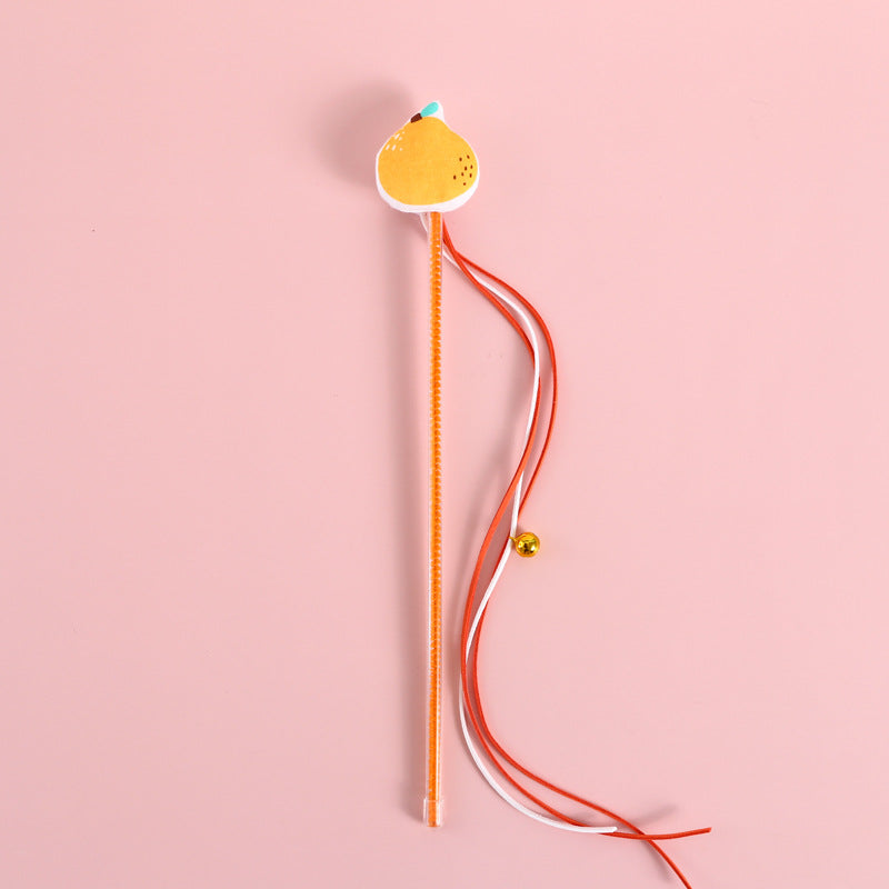 Tassel Bell Cat Stick Cartoon Fruit Plush Toys