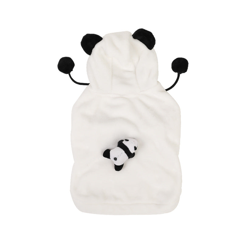 Flannel Thickened Cartoon Panda Pet Bathrobe