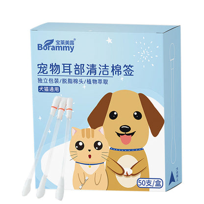 Pet Ear Cleaning Cotton Buds Swabs With Herbal Oils