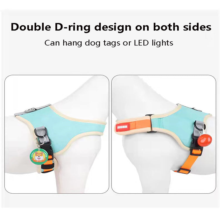Safety Suede Reflective Dog Cat Harness Set