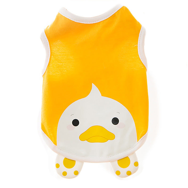 Cute Cartoon Penguin Duck Pattern Summer Pet Vest