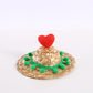 Colorful Heart Pattern Dog Cat Summer Straw Hat