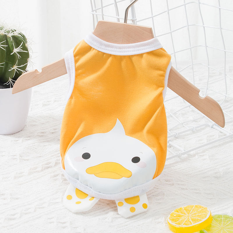 Cute Cartoon Penguin Duck Pattern Summer Pet Vest