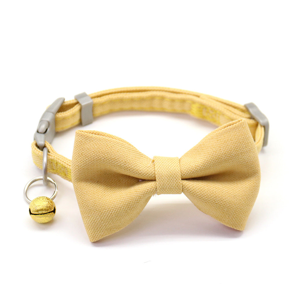 Cute Bowknot Bow Tie Dog Cat Collar With Bell