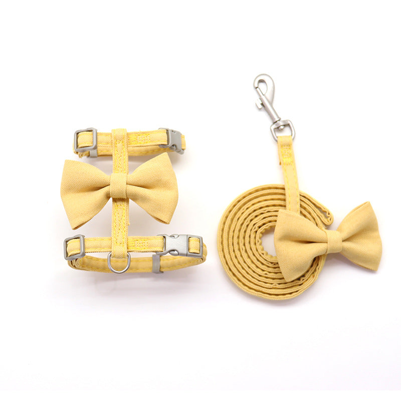 Cute Cat Harnesses With Bowknot Traction Leash