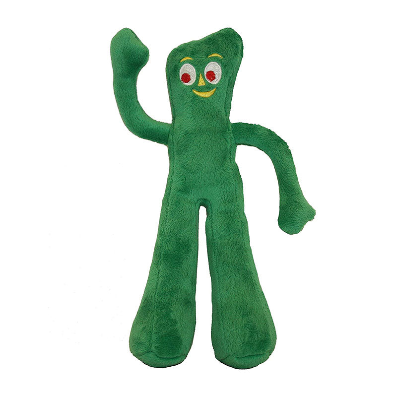Green Gumby Plush Filled Dog Toy