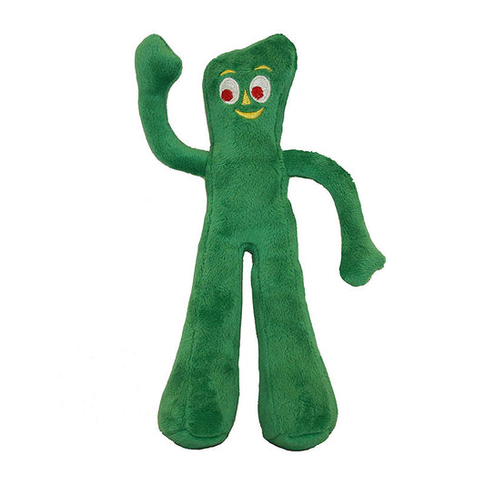 Green Gumby Plush Filled Dog Toy