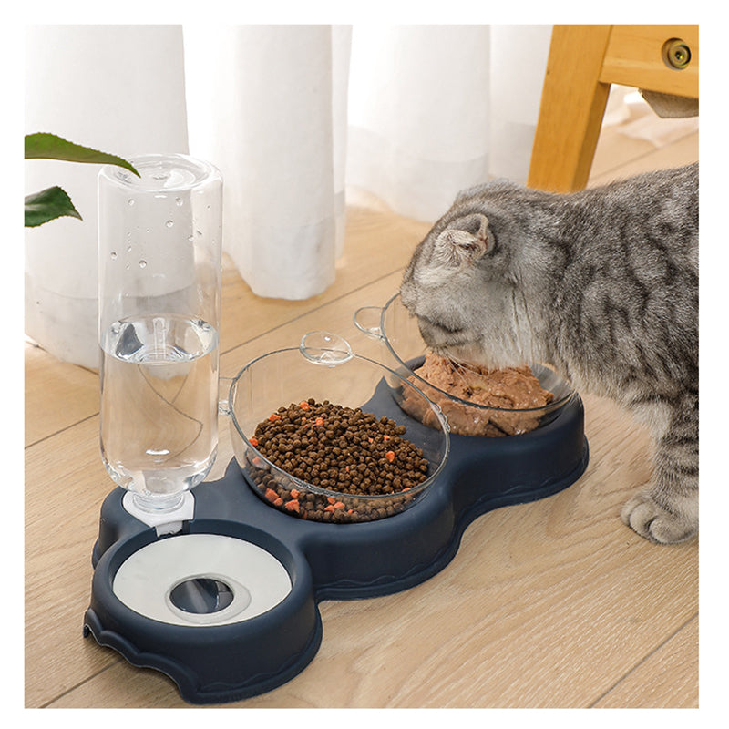 Automatic Pet Food Bowl Feeder With Water Dispenser