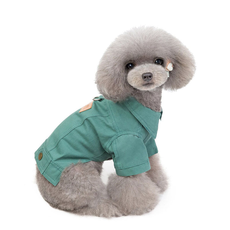 Dog Cat Clothing Fashion Shirt Colored Denim Coat