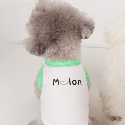 Summer Pet Thin Cotton Cartoon Dog Cat Shirt Vest