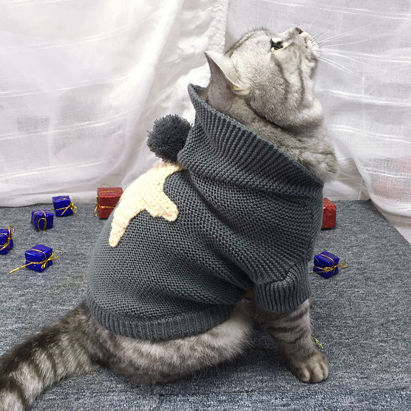 Winter Warm Star Pet Knitting Hoodie Sweater