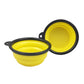 Retractable Silicone Pet Feeding Bowl Frisbee Toy