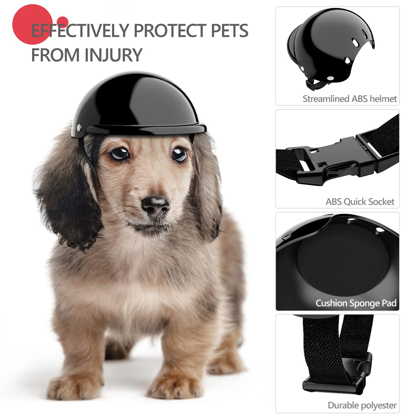 Dog Cat Bike Riding Head Protective Helmet
