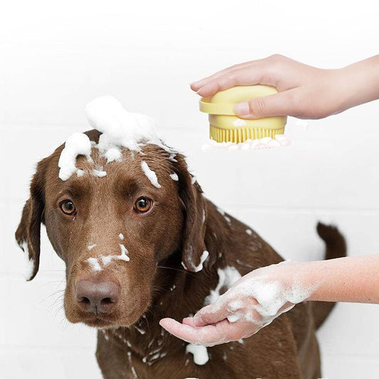 Bathroom Pet Bath Massage Brush Soft Silicone Pet Accessories