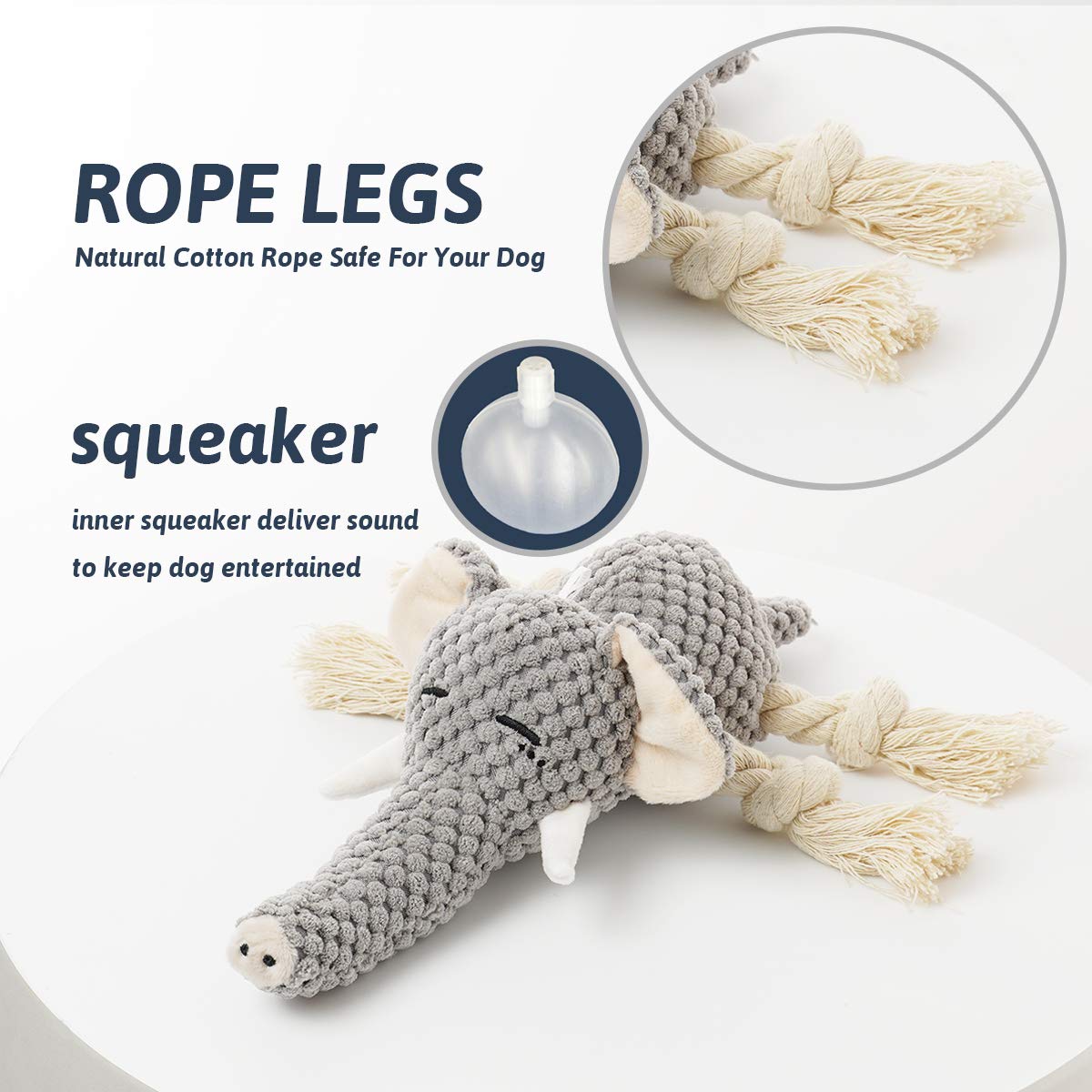 Squeaky Interactive Pet Toys with Crinkle Paper